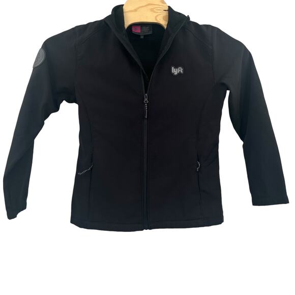 Lyft 1K Drives Softshell Drivers Jacket Womens Large Full Black Zip - Picture 1 of 5